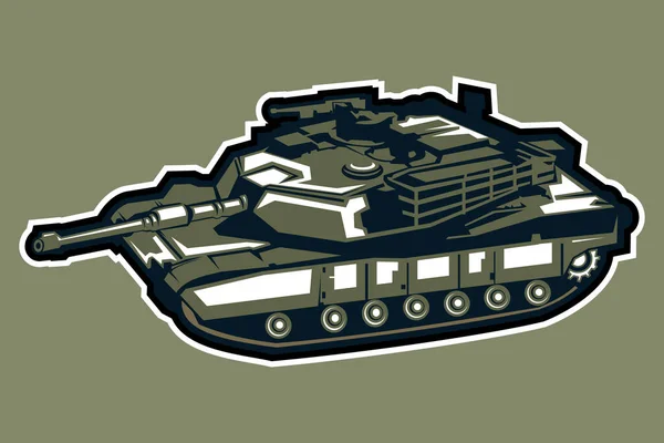 Illustration Des Modernen Amerikanischen Kampfpanzer Vektors — Stockvektor