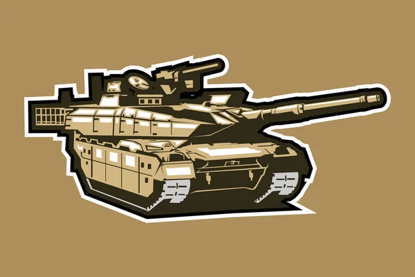 Modern Japanese Main Battle Tank Vector Illustration — Stock Vector