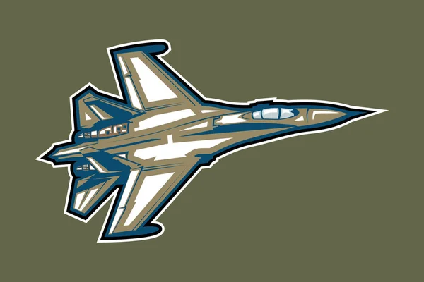 Rusia Avión Combate Icono Vector Ilustración — Vector de stock