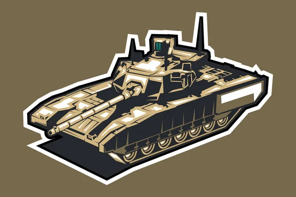 现代俄罗斯主战坦克矢量图解 — 图库矢量图片