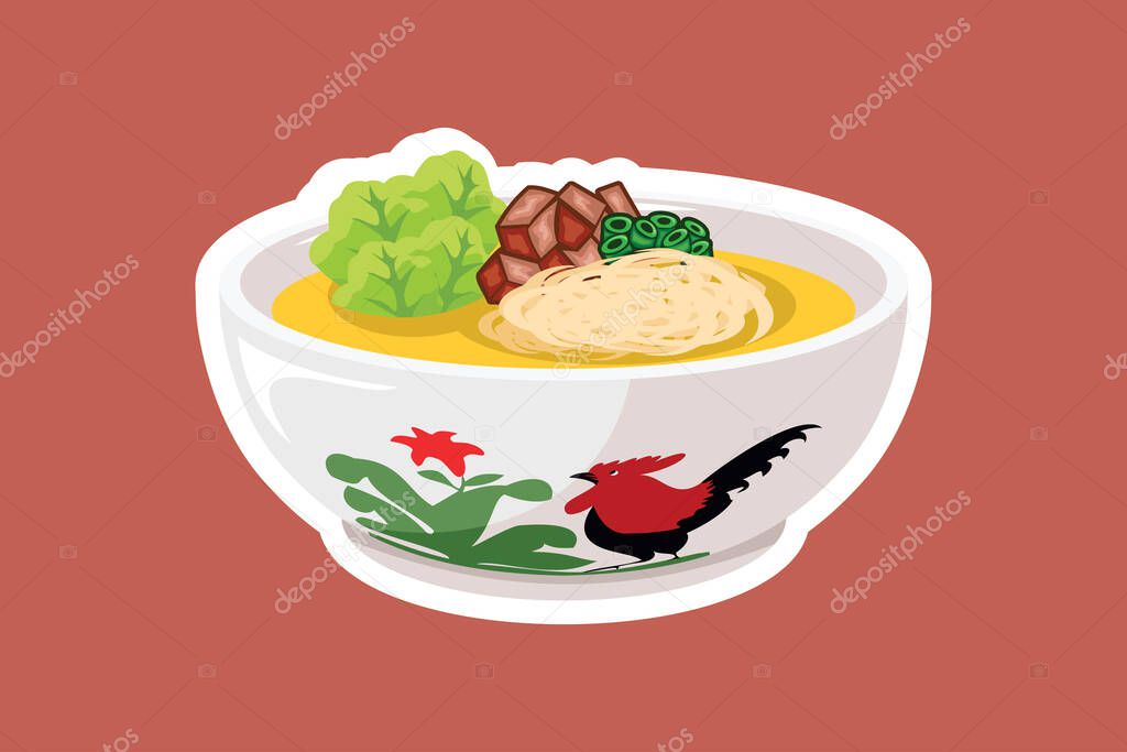 Indonesian Famous Noodle Mie Ayam Vector Illustration Premium Vector In Adobe Illustrator Ai Ai Format Encapsulated Postscript Eps Eps Format