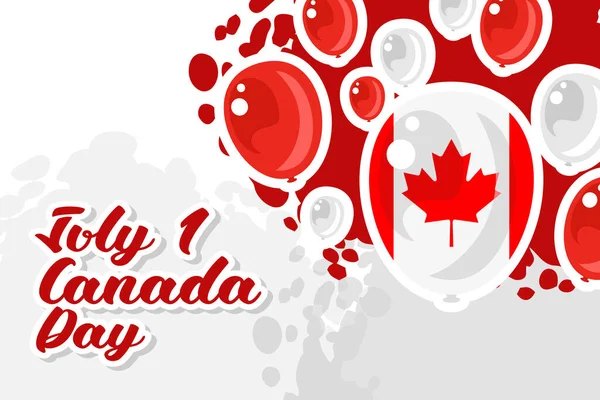7月1日 快乐加拿大日病媒图解 适用于贺卡 海报及横幅 — 图库矢量图片