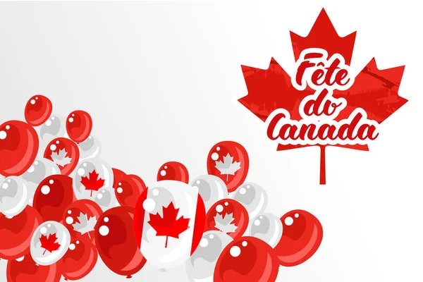 Traduci Canada Day Happy Canada Day Vector Illustration Adatto Biglietto — Vettoriale Stock