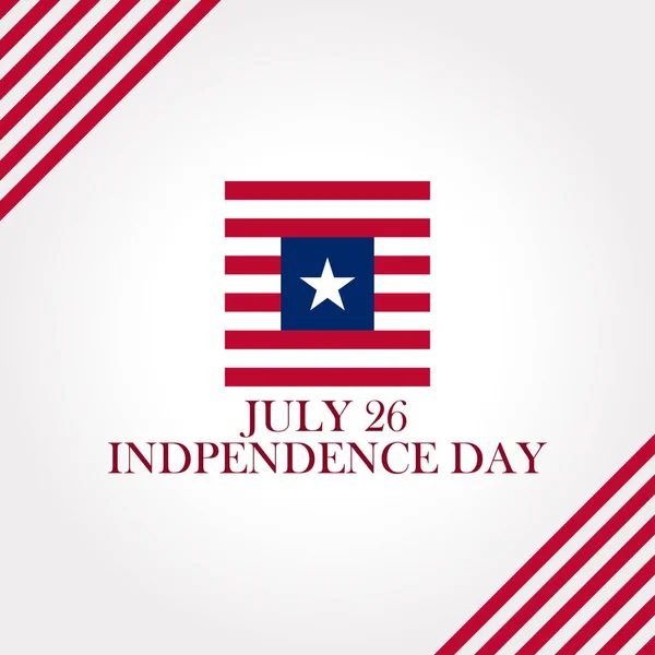 Juillet Jour Indépendance Libéria Illustration Vectorielle Convient Pour Carte Vœux — Image vectorielle