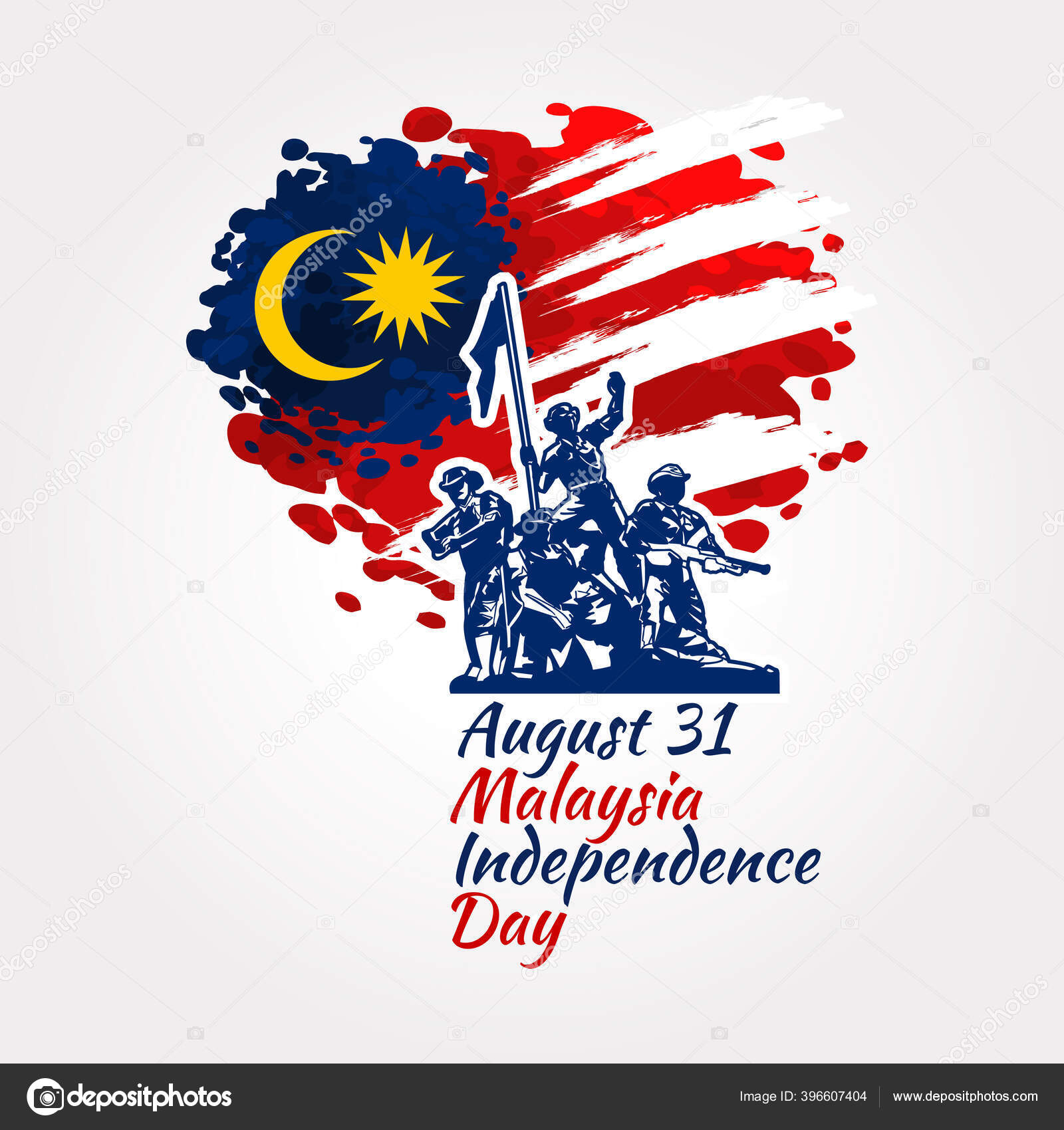 August Independence Day Malaysia Vector Illustration Suitable Greeting Card Poster Stock Vector Image C Yuniar81 396607404