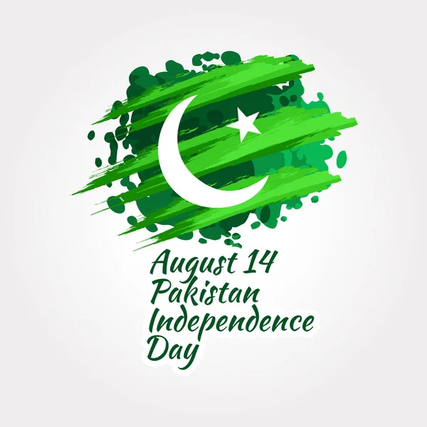 Αυγούστου Χαρούμενη Πακιστανική Ημέρα Ανεξαρτησίας Διανυσματική Απεικόνιση Κατάλληλο Για Ευχετήρια — Διανυσματικό Αρχείο