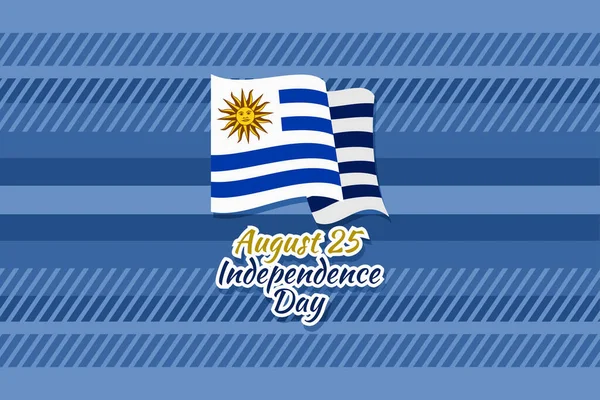 Agosto Dia Independência Uruguai Ilustração Vetorial Adequado Para Cartão Saudação —  Vetores de Stock
