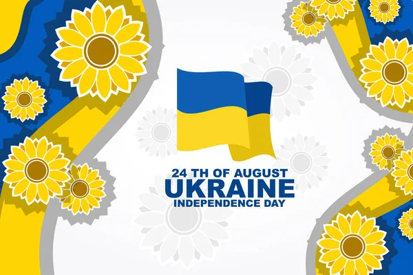 Αυγούστου Ημέρα Ανεξαρτησίας Της Ουκρανικής Διανυσματικής Απεικόνισης Κατάλληλο Για Ευχετήρια — Διανυσματικό Αρχείο