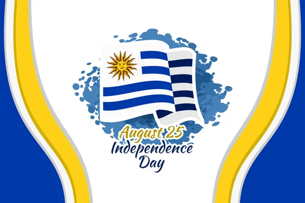 August Independence Day Uruguay Vector Illustration Suitable Greeting Card Poster — Stock Vector