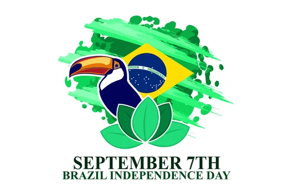 9月7日ブラジルベクトルイラスト独立記念日 グリーティングカード ポスター バナーに適しています — ストックベクタ