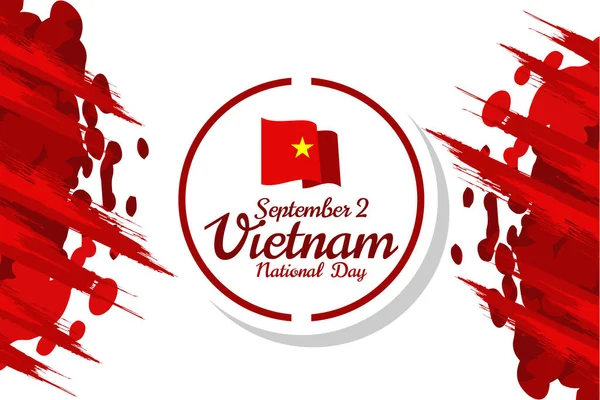 Septiembre Día Nacional Vietnam Vector Ilustración Adecuado Para Tarjeta Felicitación — Archivo Imágenes Vectoriales