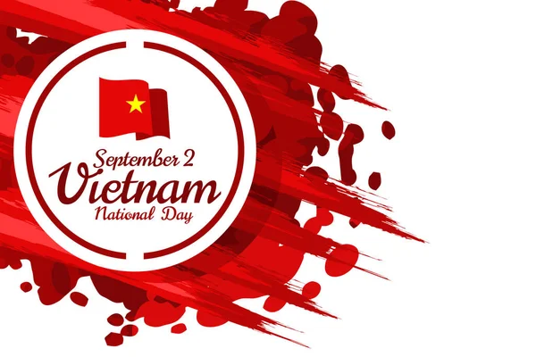 Září Národní Den Vektorové Ilustrace Vietnamu Vhodné Pro Blahopřání Plakát — Stockový vektor