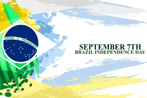 September Independence Day Brazil Vector Illustration Suitable Greeting Card Poster — Stock Vector