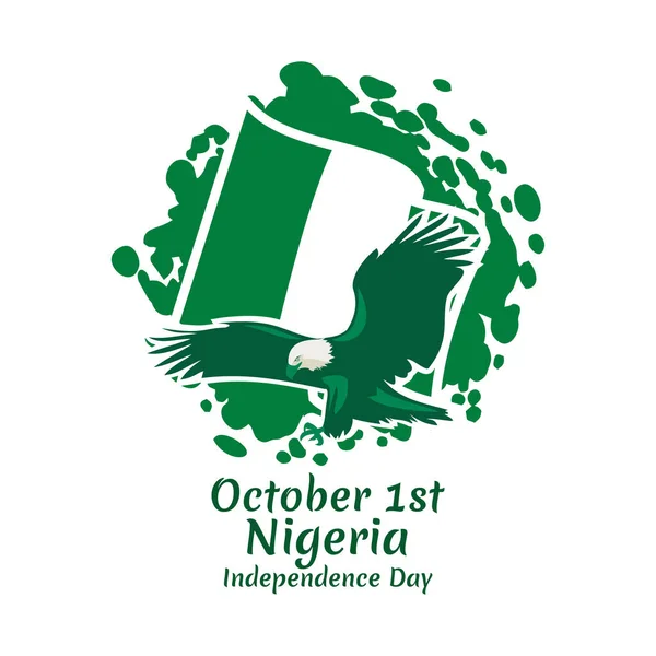 Octubre Nigeria Día Independencia Vector Ilustración Adecuado Para Tarjeta Felicitación — Vector de stock