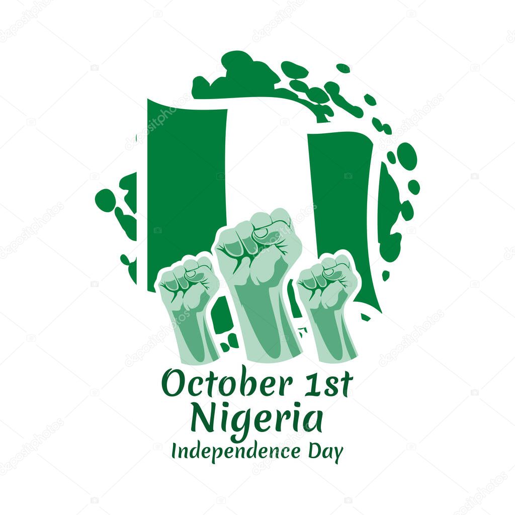 October 1, Nigeria Independence Day vector illustration. Suitable for greeting card, poster and banner.