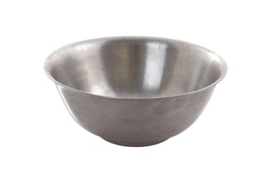 Beyaz arka plan üzerinde izole Paslanmaz kase.