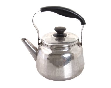 Beyaz arka plan üzerinde izole klasik eski su ısıtıcısı.