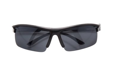 Beyaz arka plan üzerinde üstten görünüm izole serin güneş gözlüğü.