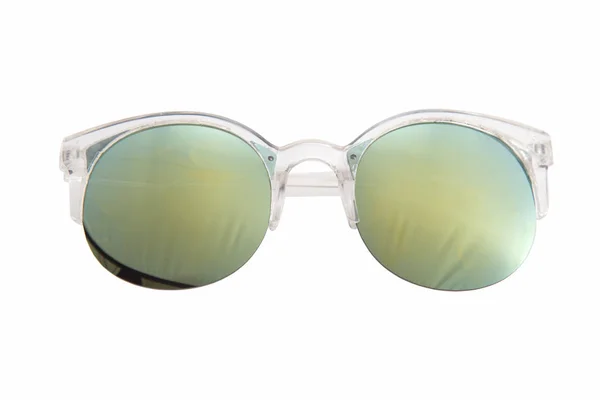 Óculos Sol Com Lente Espelho Multicolorido Isolado Fundo Branco — Fotografia de Stock