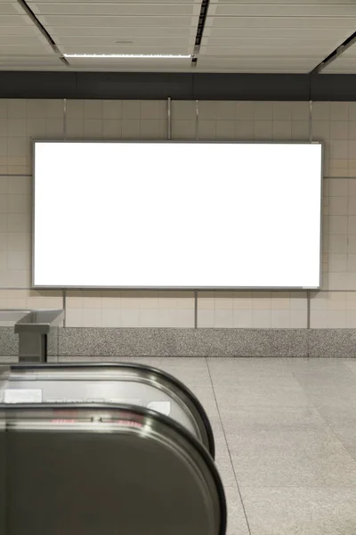 Blank Billboard Posters Subway Station Advertising — Stock Photo, Image