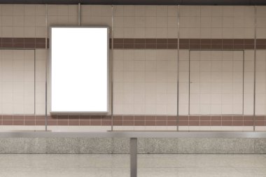 Boş billboard afişleri reklam için Metro İstasyonu.
