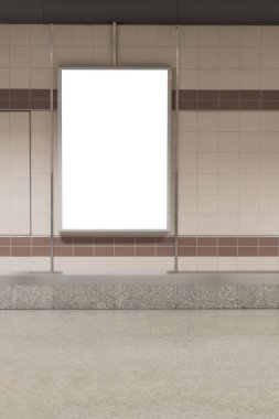 Boş billboard afişleri reklam için Metro İstasyonu.