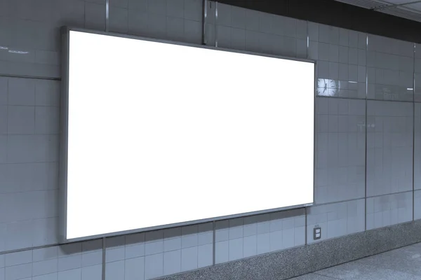 Blank Billboard Posters Subway Station Advertising — Stock Photo, Image