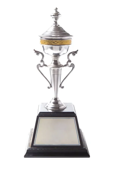 Silver Trophy Isolated White Background Winning Awards — Stock Photo, Image