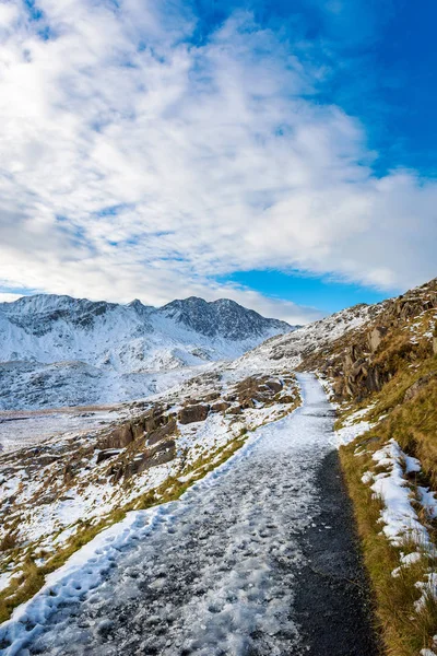 Montagnes Snowdonia Hiver 2014 2015 — Photo