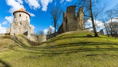 Antik kale manzarası, seyahat kavramı 