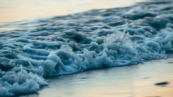 Small Waves See Slow Exposure Sunset — Stock Photo, Image
