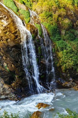 scenic view of mountains and river at autumn season, nature beauty concept  