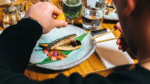 Nahaufnahme Von Asiatischem Essen Auf Dem Tisch Restaurant — Stockfoto