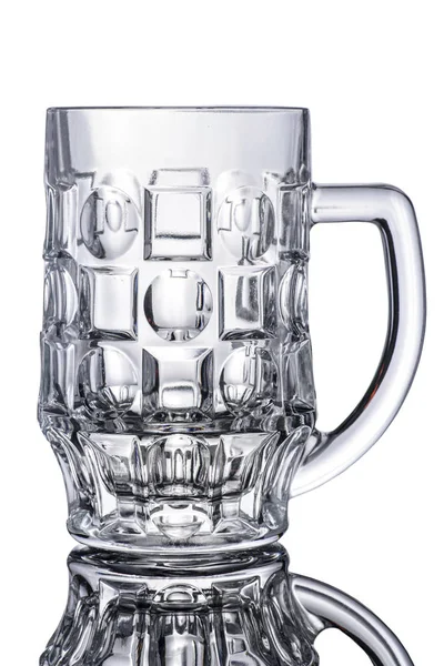Leeres Glas Für Bier Isoliert Auf Weißem Hintergrund — Stockfoto