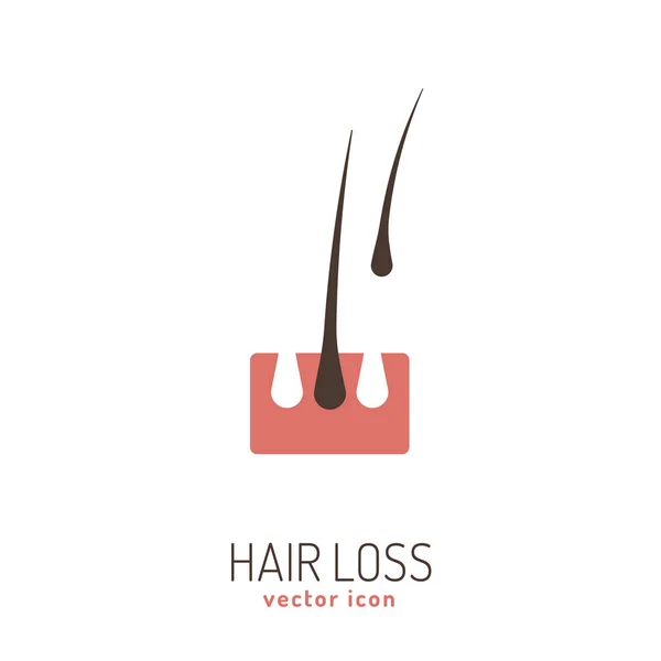Icono de pérdida de cabello — Archivo Imágenes Vectoriales