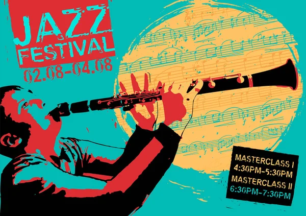 Jazz poster image — Stock Vector