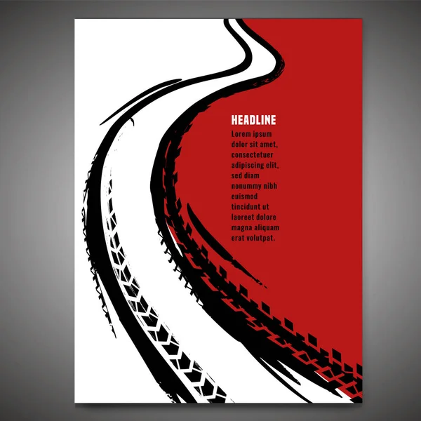Grunge Tire Poster-08 — Archivo Imágenes Vectoriales