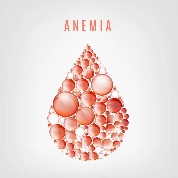Concepto de anemia y hemofilia — Vector de stock