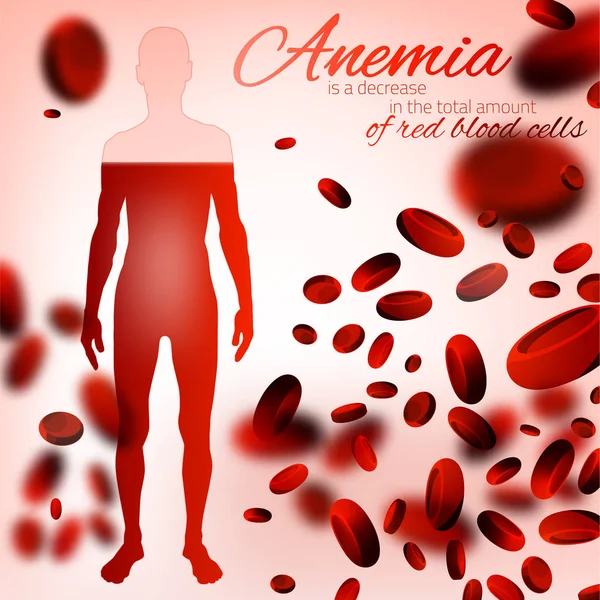 Anemia and Hemophilia Background — Stock Vector