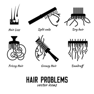 Saç Icons set