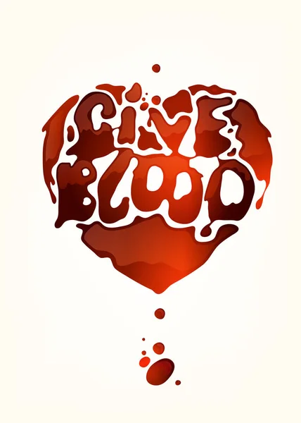 Kan kolayca posteri verin — Stok Vektör