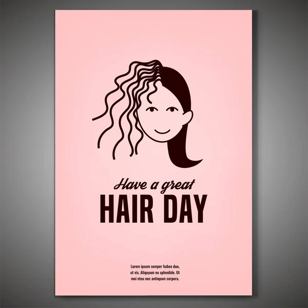 Crazy vlasy den plakát — Stockový vektor