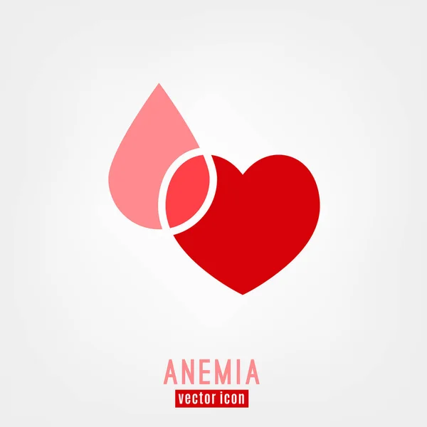 Ícone de anemia e hemofilia — Vetor de Stock