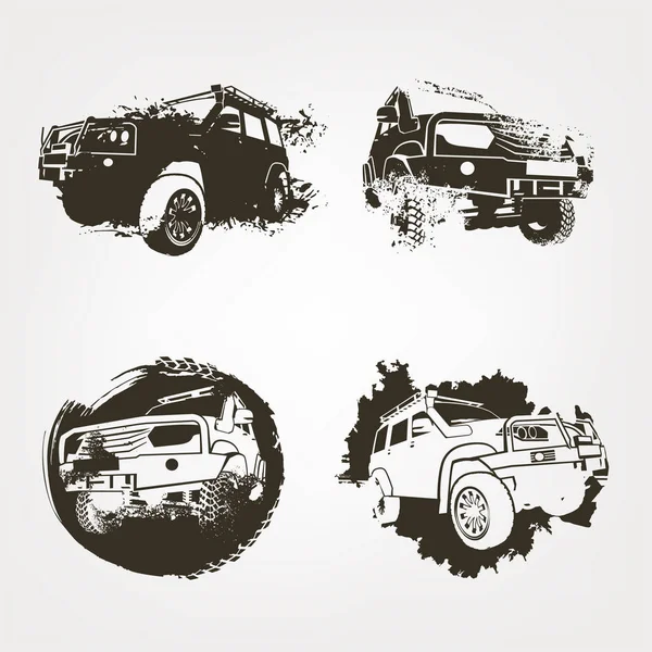 Off Road Elements Set — Stock Vector