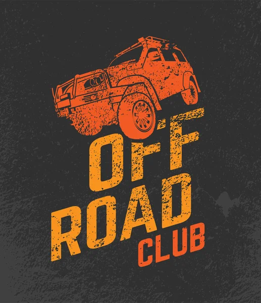 Off Road Car Club — Stock vektor