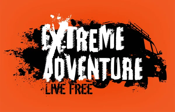 Lettrage aventure extrême — Image vectorielle