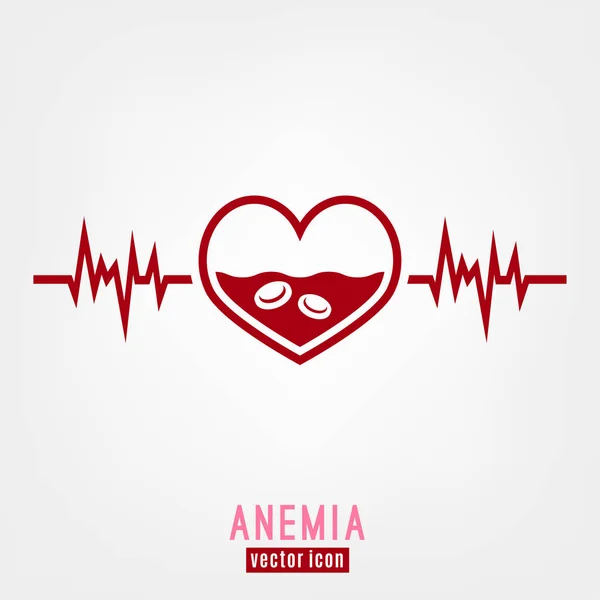 Anemia เวกเตอร์ไอคอน — ภาพเวกเตอร์สต็อก