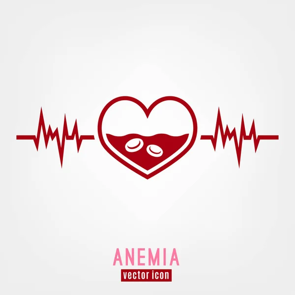 Anemia Vector Icono — Vector de stock