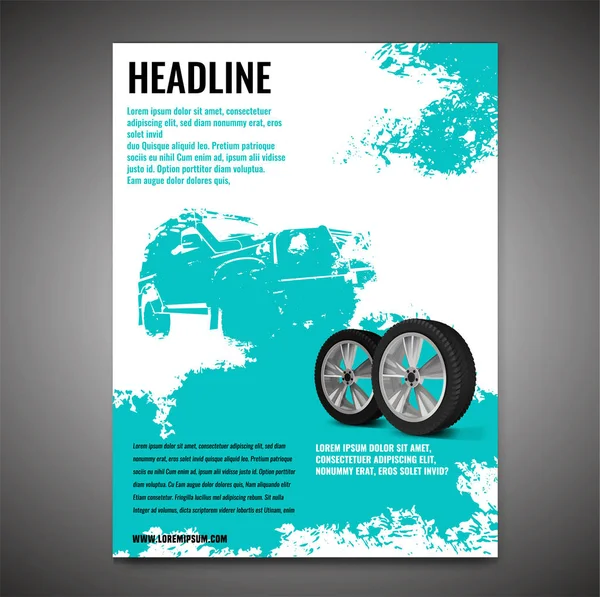 Grunge Offroad Poster — Stockvector