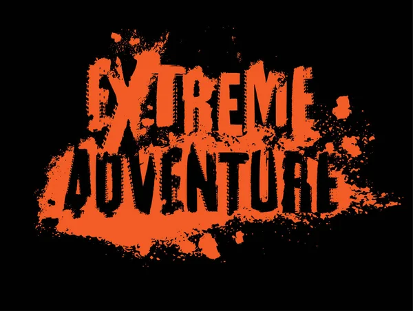 Lettrage aventure extrême — Image vectorielle